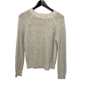 Thread & Supply Womens‎ Pullover Knit Crewneck Sweater Small Gray Neutral Color